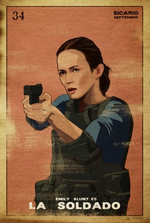 《边境杀手》抽象海报 艾米莉·布朗特持枪显干练(图2)