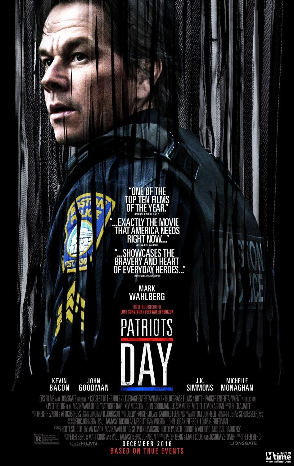 反恐电影《爱国者日》发布角色海报 沃尔伯格被黑暗笼罩(图1)