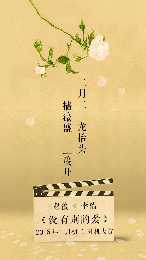 赵薇第二部导演作品《没有别的爱》正式宣布开机(图1)