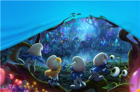 索尼《蓝精灵3》发布首款海报 蓝精灵拯救消失村庄