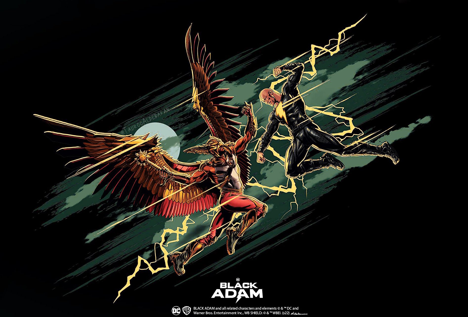 DC超英电影《黑亚当》曝概念海报 首款预告6月8日发布(图1)